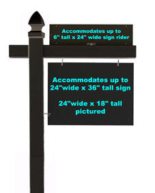 "Classy" Black Vinyl Sign Post (Add-On to your Install)